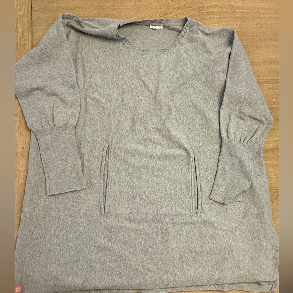 Garnet Hill Heather Gray Knit Tunic